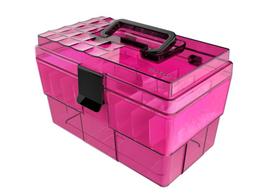 Maleta Organizadora Rosa Preto Muitas Divisórias CRIPPA 1526 Maleta Organizadora Rosa Preto Muitas Divisórias CRIPPA 1526
