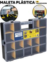 Maleta Organizadora Tramontina Master 17" C/ Divisórias Móveis P/ Guardar Ferramentas E Acessórios Tampa Transparente
