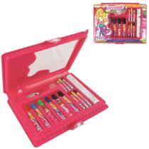 Maleta P/ Pintura Escolar 33 Peças Glam Girls - Wellmix Maleta P/ Pintura Escolar 33 Peças Glam Girls - Wellmix