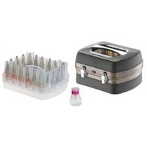 Maleta Para 34 Esmaltes Profissional Esmaltebag Porta Acetona Preta Dompel