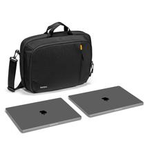 Maleta para laptop tomtoc com compartimento duplo de 16 polegadas para 2 laptops