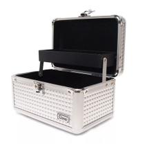 Maleta Para Maquiagem Esmaltes Bijuterias Cisne Prata Luxo Maleta Para Maquiagem Esmaltes Bijuterias Cisne Prata Luxo