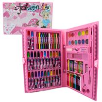Maleta para pintura infantil com alça + desenhos 86 pcs