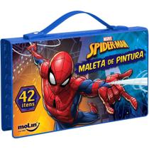 Maleta para pintura licenciada spider-man plast 42 itens sor - GNA