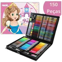 Maleta para Pintura Princesas 150 Peças 34X26,5CM