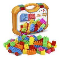 Maleta Peças Encaixe Várias Formas Intuitiva Colorido