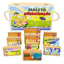 Maleta Pedagógica Alfabetização Brinquedo Educativo Madeira Carlu 4 anos Maleta Pedagógica Alfabetização Brinquedo Educativo Madeira Carlu 4 anos