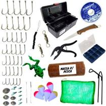 Maleta Pesca Com Acessórios Kit De Pescaria Linha Anzol Maleta Pesca Com Acessórios Kit De Pescaria Linha Anzol