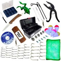 Maleta Pescaria Com Linha Caixa Com Acessórios Kit Completo