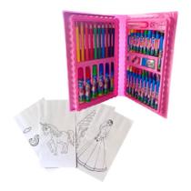 Maleta Pintura Infantil Unicórnio C/ Estojo Material Escolar 48 Colorir Desenhos Maleta Pintura Infantil Unicórnio C/ Estojo Material Escolar 48 Colorir Desenhos