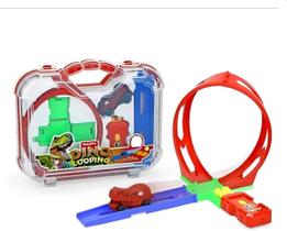 Maleta Pista de Carrinho Radical Dino Looping 1565 Pakitoys