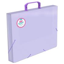 Maleta Plast Line A4 C/Alça Lilas Breeze Dac