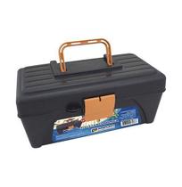 Maleta Plastic Pescaria Bandeja Economica Preta 30,5X13X15,5