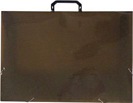 Maleta Plastica Com Alca A3 Fume 23Mm