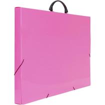 Maleta Plástica com ALÇA Colors A3 Rosa 35X33X50,5 CM