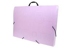 Maleta Plastica Com Alca Dellofine A3 Rosa Pastel