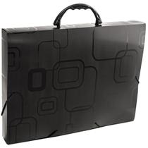 Maleta Plástica com ALÇA Dellofine Ofício Preta