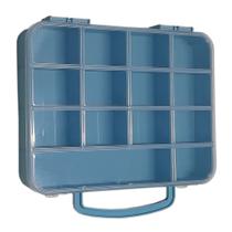 Maleta Plastica Organizadora 14 Divisórias - Azul Bebê