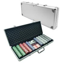Maleta Poker 500 Fichas Sem Numeração Profissional Baralho Maleta Poker 500 Fichas Sem Numeração Profissional Baralho