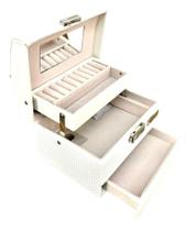 Maleta Porta Joia Bijuteria Porta Anel Chave Camurça material sintético