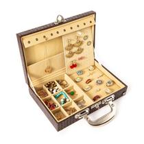 Maleta Porta Joias e Bijuterias Sintético Croco Pequeno Maleta Porta Joias e Bijuterias Sintético Croco Pequeno