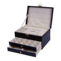 Maleta Porta Joias Luxo Trava Chave Veludo Caixa Organizador Maleta Porta Joias Luxo Trava Chave Veludo Caixa Organizador