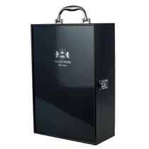 Maleta Porta Vinho Caixa Transporte Para Duas Garrafas Modelo Fibra de Carbono