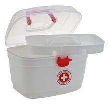 Maleta Primeiros Socorros Branca Com Bandeja 23x15x13 CM