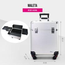 Maleta Profissional De Cabeleireiro Com Rodinhas 360º - Prata Maleta Profissional De Cabeleireiro Com Rodinhas 360º - Prata