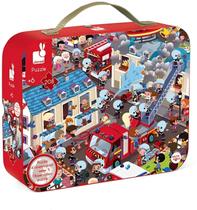 Maleta Quebra Cabeça Bombeiros 208 Peças Janod Maleta Quebra Cabeça Bombeiros 208 Peças Janod