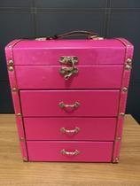 Maleta Rosa Pink com 3 Gavetas Maleta Rosa Pink com 3 Gavetas