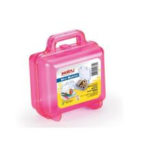Maleta rosa porta maquiagem remedios comprimidos mini caixa organizador marmita pesca costura - MAXCRIL
