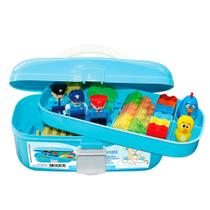 Maleta Versátil Organizador Plástico 6 Divisórias Azul - Monte Líbano