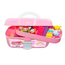 Maleta Versátil Organizador Plástico 6 Divisórias Rosa - Monte Libano