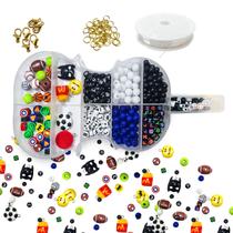 Maleta violão de Miçangas Infantil Completa para meninos monte bijuterias criativas pulseiras colar
