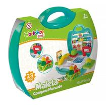 Maleta Workshop Jr Compras Mercado com 23 pçs Verde BR2320 - Multikids Maleta Workshop Jr Compras Mercado com 23 pçs Verde BR2320 - Multikids