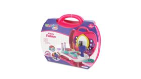 Maleta Workshop Junior Fashion Com 21 Itens Indicado Para +3 Anos Rosa Multikids - Br771