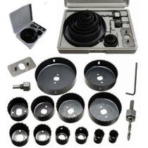 Malete Jogo De Serra Copo Para Madeira 19 A 127mm 16 Peças Reforçado