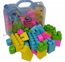 Maletinha Case Blocos de Montar e Encaixar - 39 Peças Grande para Bebê