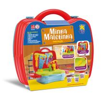 Maletinha de construção com 4 potes de massinha - Divertoys