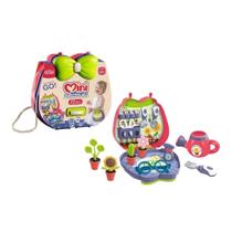 Maletinha Maleta Alça Mini Brinquedo Jardinagem 14 Peças Bolsinha