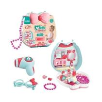 Maletinha Maleta Alça Mini Brinquedo Makeup Set 16 Peças Bolsinha