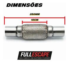 Malha Flexível Cano Para Escape Fiat Argo Cronos Strada