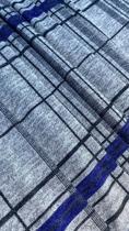 Malha império xadrez na cinza ,azul e preto
