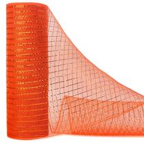 Malha metálica Ribbon Ribbli Orange 10 polegadas x 9m Malha metálica Ribbon Ribbli Orange 10 polegadas x 9m