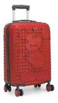 Malinha Mala Bordo Viagem Escolar Mickey Rodinha 360º Rígida Vermelha