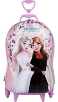 Malinha Mochila Escolar Frozen Anna E Elsa 3 Rodinhas G