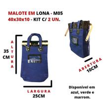 Malote - 40x30x10 Cm Em Lona 100% Algodão - Kit C/ 2 Unidades