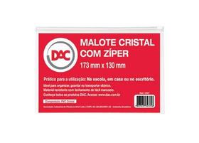 Malote pvc transparente com ziper 173x130mm dac