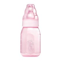 Mamadeira 120ml Rosa Clean TPE Bico Redondo Lolly